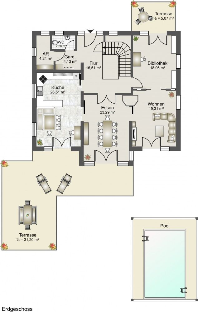Gräfelfing: Moderne Luxus-High-Tech-Feng-Shui-Villa