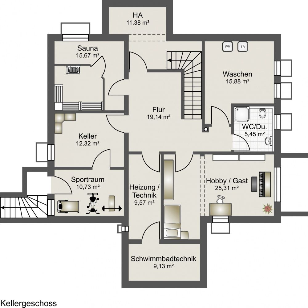 Gräfelfing: Moderne Luxus-High-Tech-Feng-Shui-Villa
