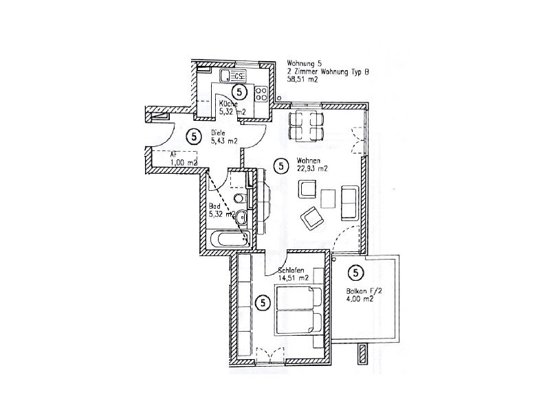 **VERMITTELT ** schöne und helle 2-Zimmer Wohnung
