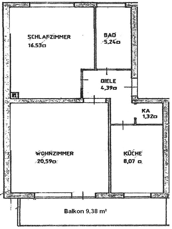 Vermittelt  - Whg + sep. Hobbyraum vermietet