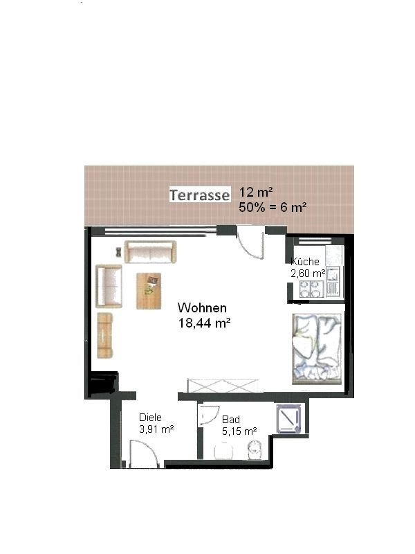 **VERMITTELT ** sonniges Single zu Hause