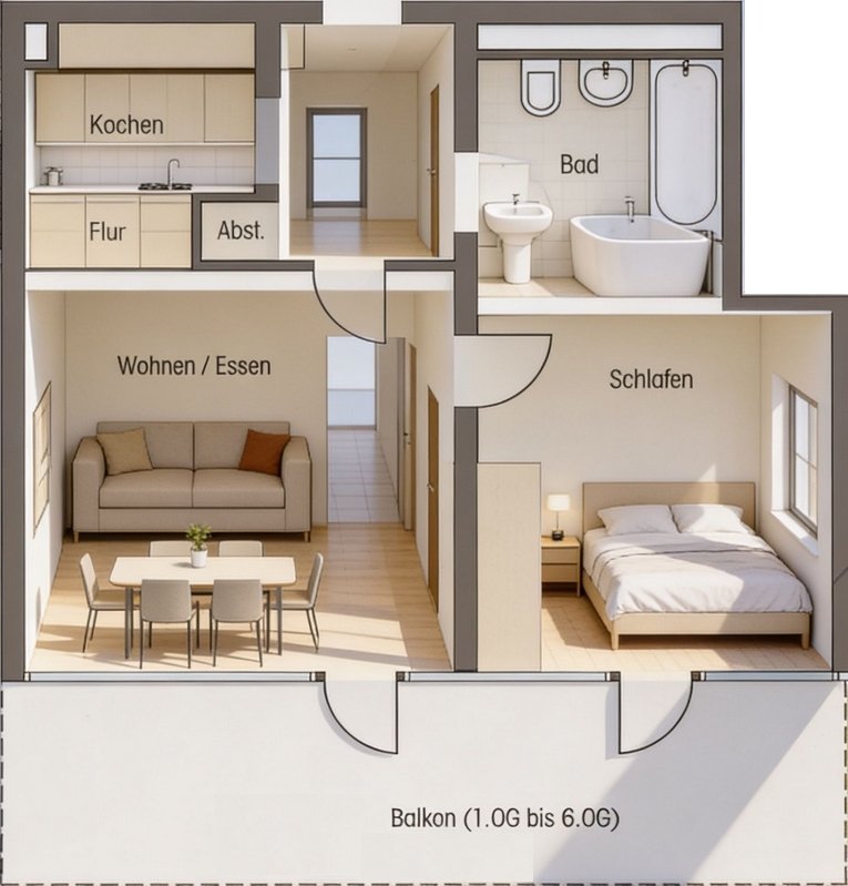 3 D Grundriss 3 D Grundriss